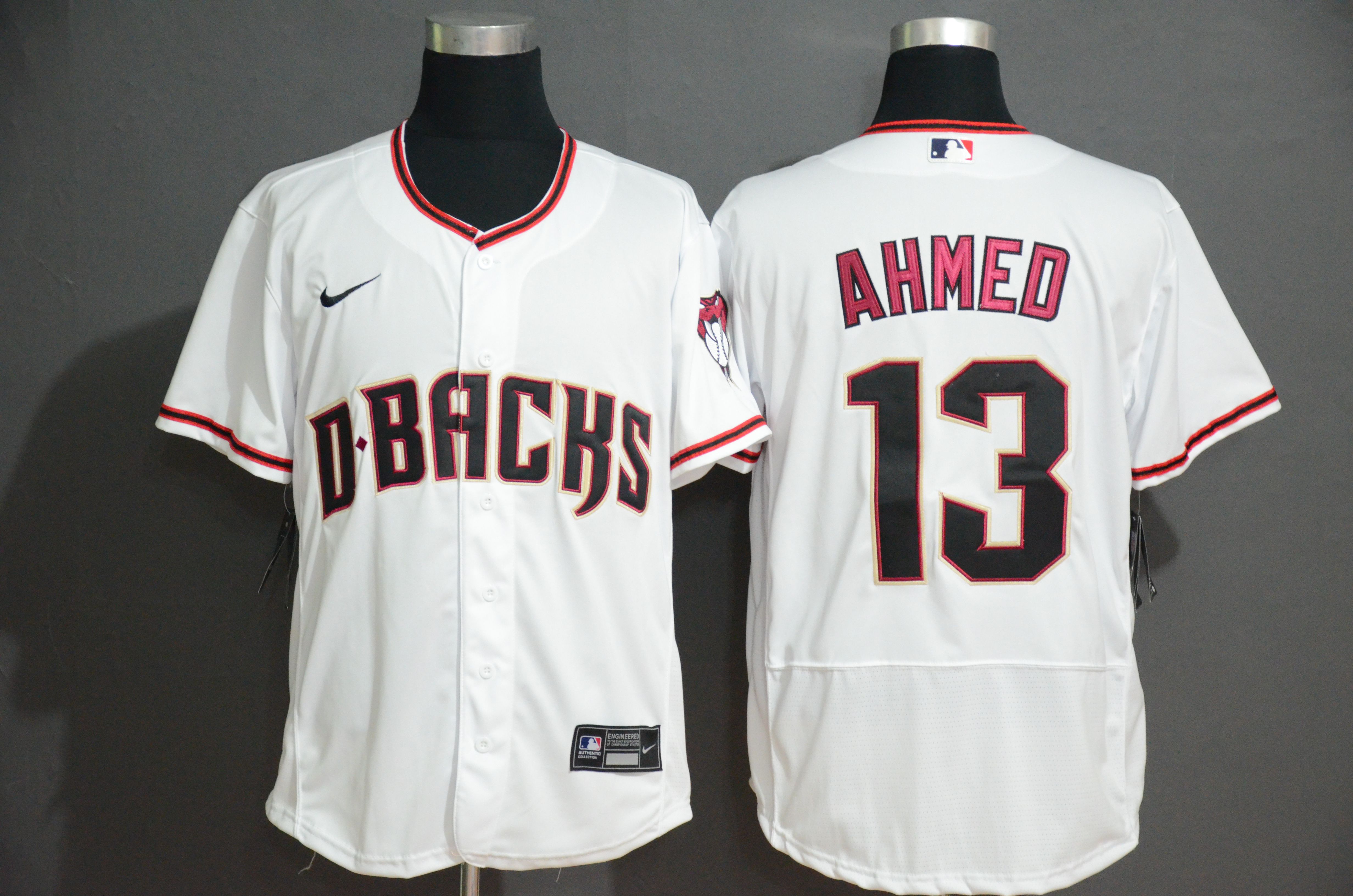 Men Arizona Diamondback #13 Ahmed White Nike Elite MLB Jerseys->arizona diamondback->MLB Jersey